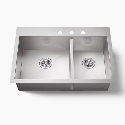 Kohler Vault Top- Double-bowl 33-Inch Undermount Kitchen Sink