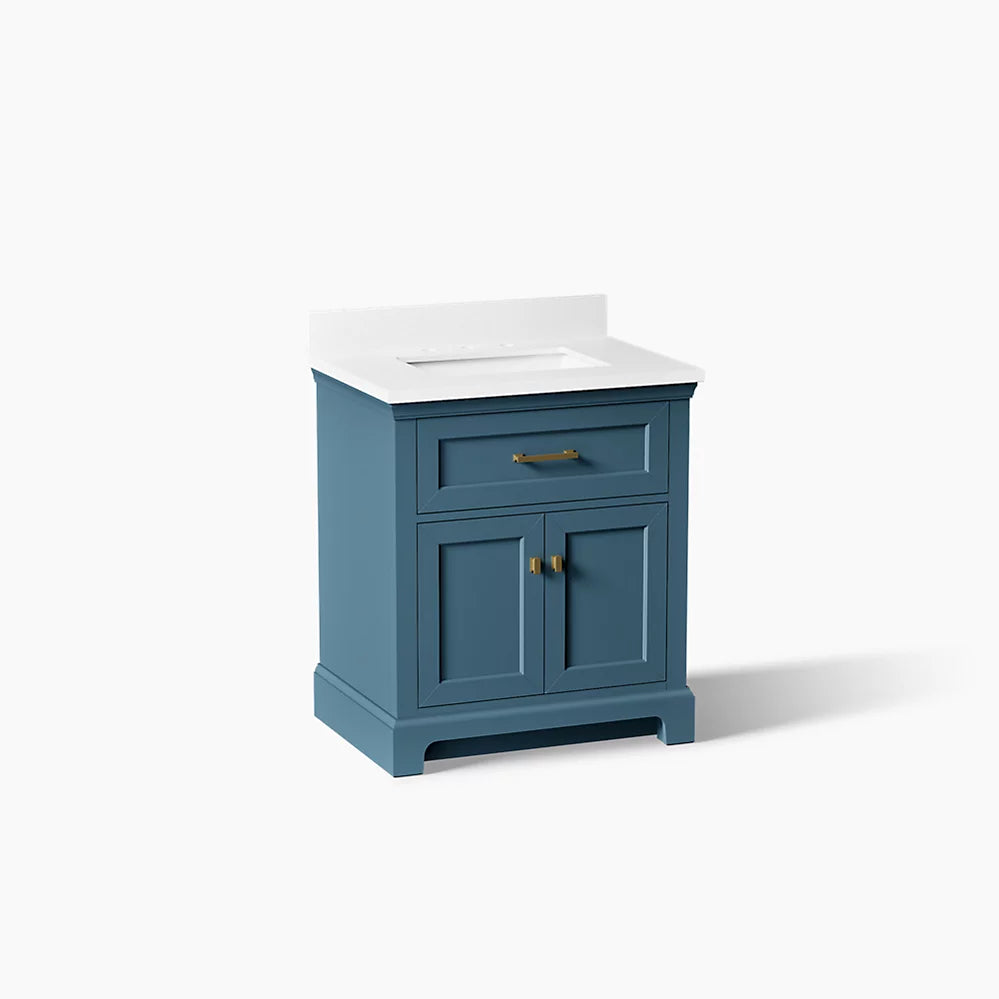Kohler Charlemont Cabinet and Quartz Top 30-Inch Single-Sink Bathroom Vanity