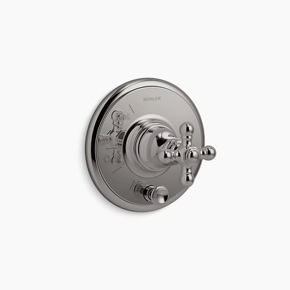 Kohler Rite-Temp® valve trim with push-button diverter and cross handle