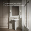 Kohler 21" rectangular pedestal bathroom sink