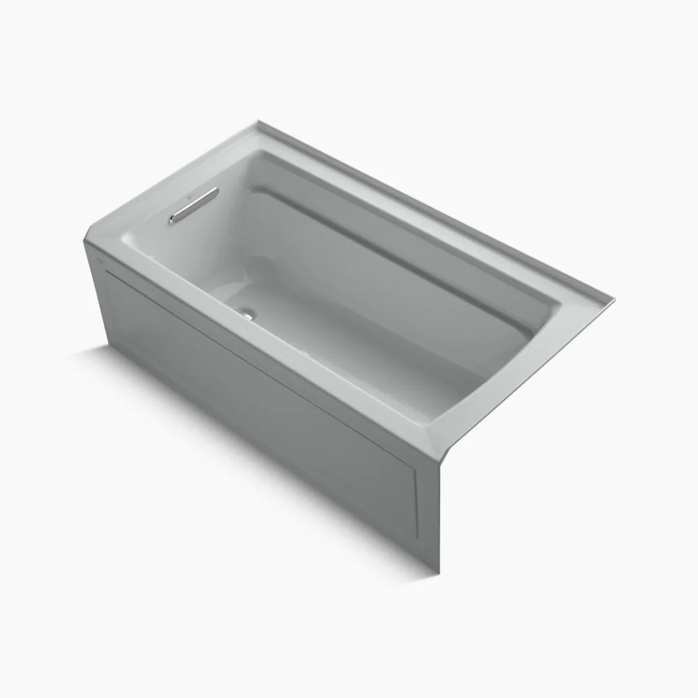 Kohler 60" x 32" integral apron Heated BubbleMassage™ air bath with Bask® heated surface