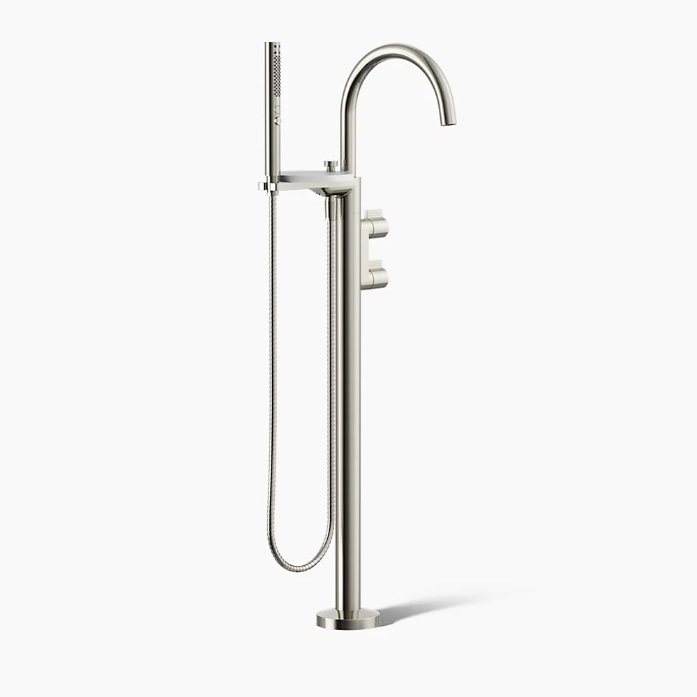Kohler Floor-mount bath filler trim with lever handles and handshower