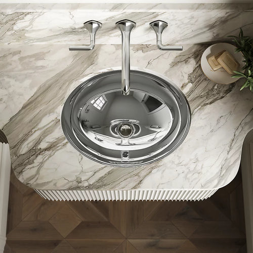 Kohler 20" oval drop-in/undermount bathroom sink, no overflow