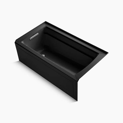 Kohler 60" x 32" integral apron Heated BubbleMassage™ air bath with Bask® heated surface
