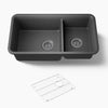 Kohler Cairn® 33-1/2" undermount double-bowl kitchen sink