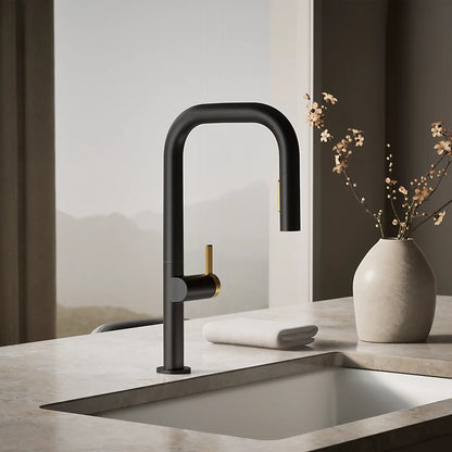 Kohler Components® Pull-down kitchen sink faucet with two-function sprayhead