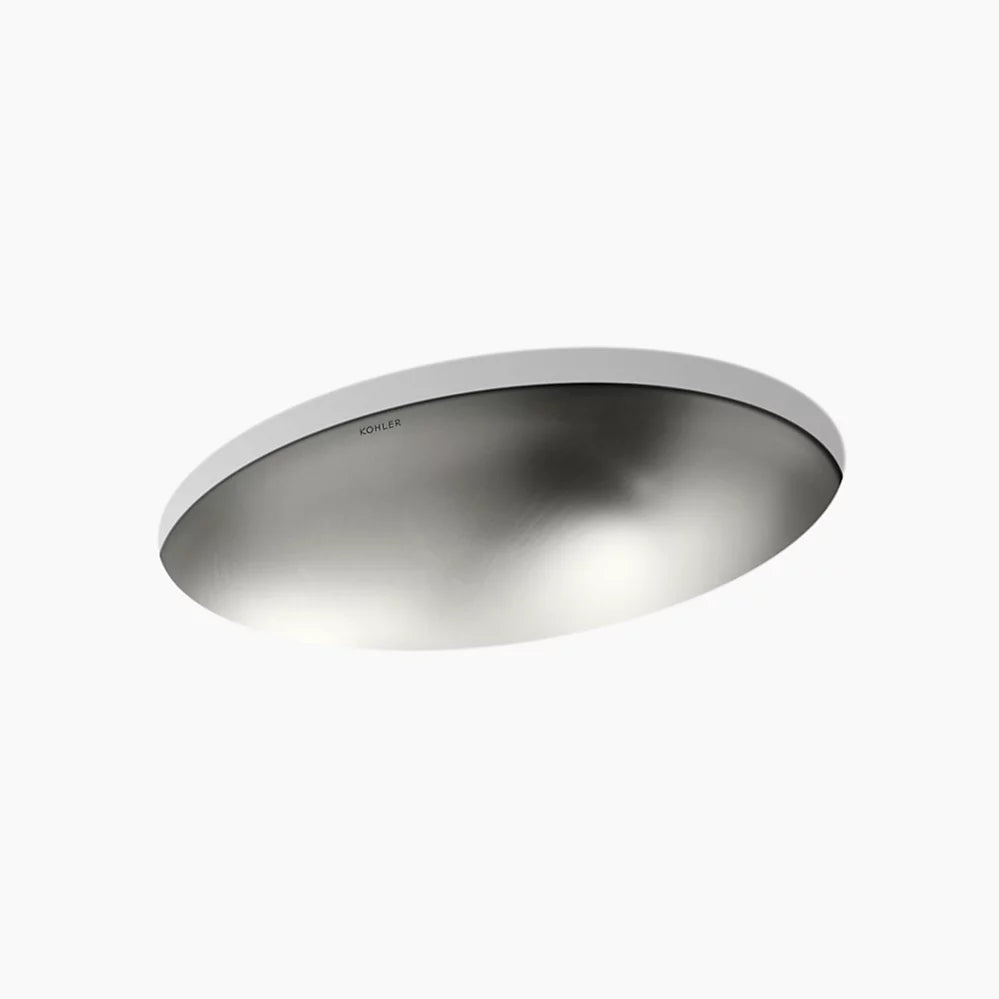 Rhythm® 23-1/4" oval undermount bathroom sink, no overflow