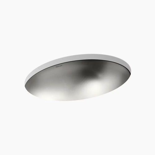 Rhythm® 23-1/4" oval undermount bathroom sink, no overflow