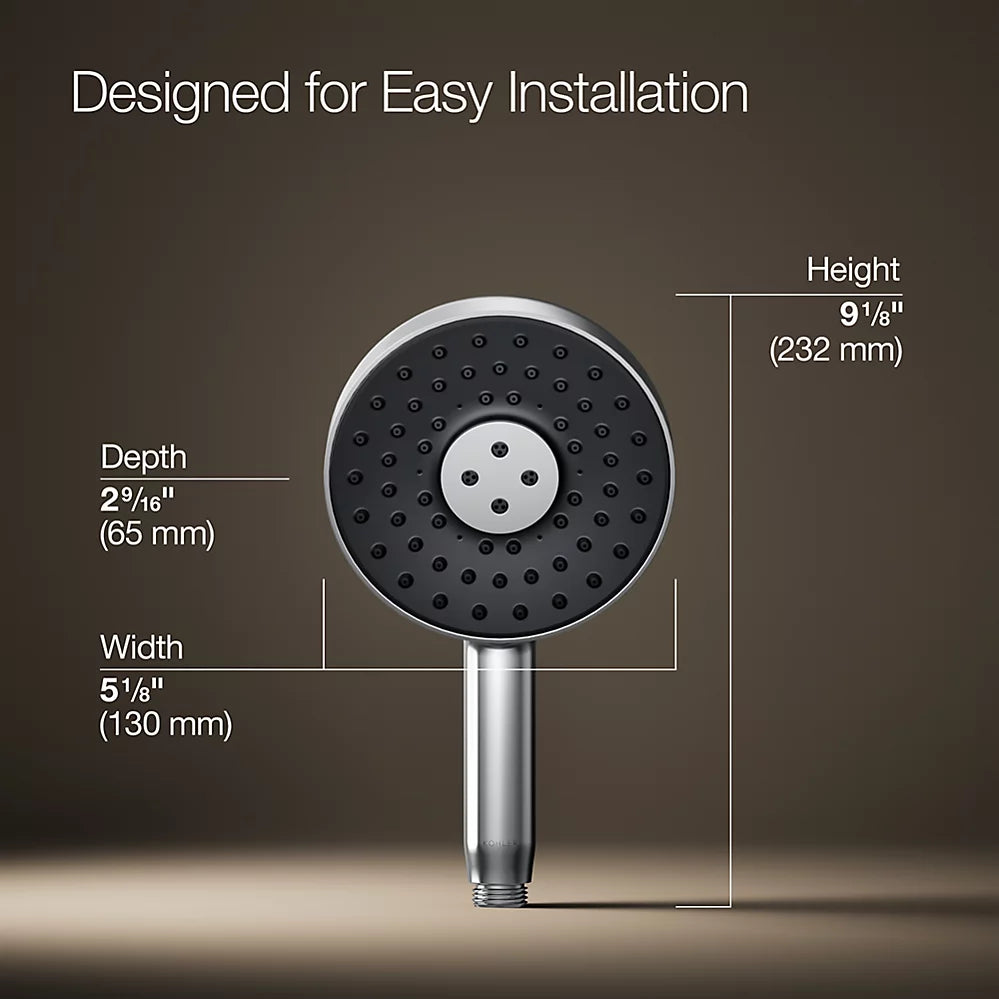Kohler Round three-function handshower, 1.75 gpm