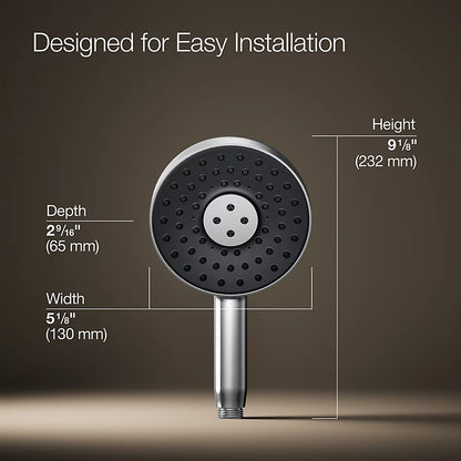 Kohler Round three-function handshower, 1.75 gpm