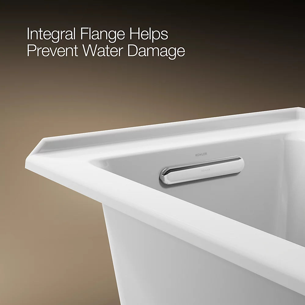 Kohler Archer 60" x 30" alcove bath, left drain