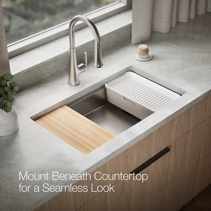 Kohler Strive® 32" undermount single-bowl workstation kitchen sink