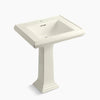 Kohler 27-1/4" rectangular pedestal bathroom sink