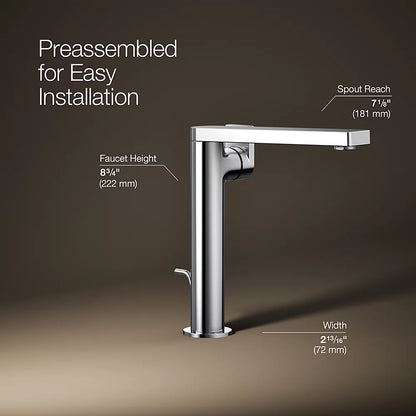 Composed®Tall single-handle bathroom sink faucet with Lever handle, 1.2 gpm