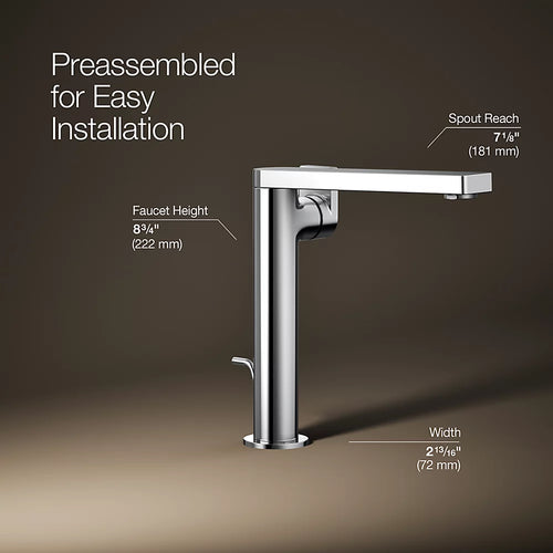 Composed®Tall single-handle bathroom sink faucet with Lever handle, 1.2 gpm