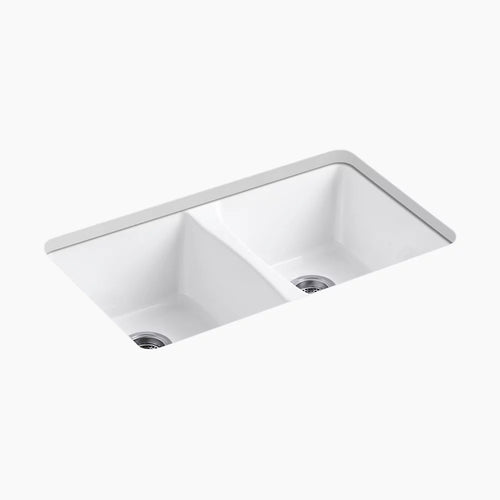 Kohler Deerfield® 33" undermount double-bowl kitchen sink