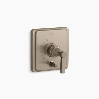 Kohler Rite-Temp® valve trim with push-button diverter and lever handle