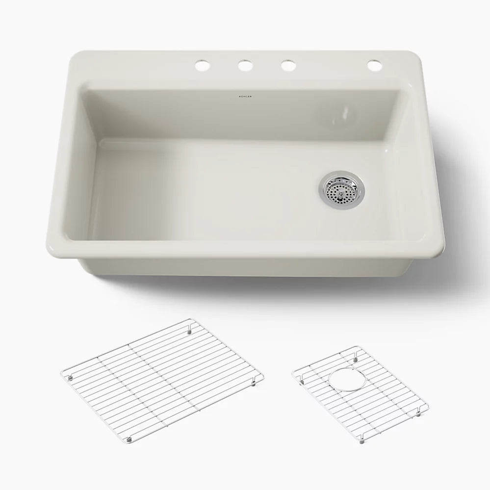 Kohler Riverby® 33" top-mount single-bowl kitchen sink