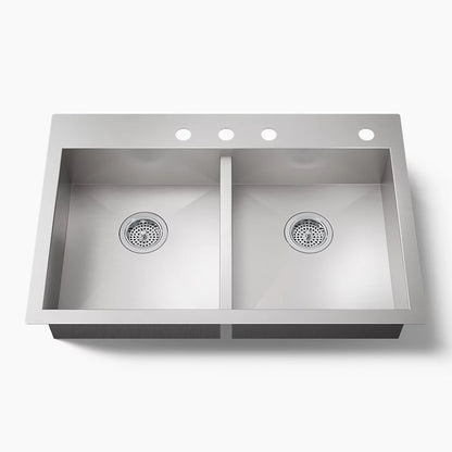 Kohler Vault™ 33" top-/undermount double-bowl kitchen sink