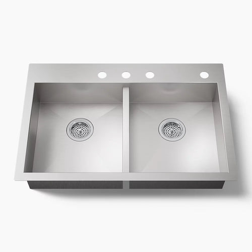 Kohler Vault™ 33" top-/undermount double-bowl kitchen sink