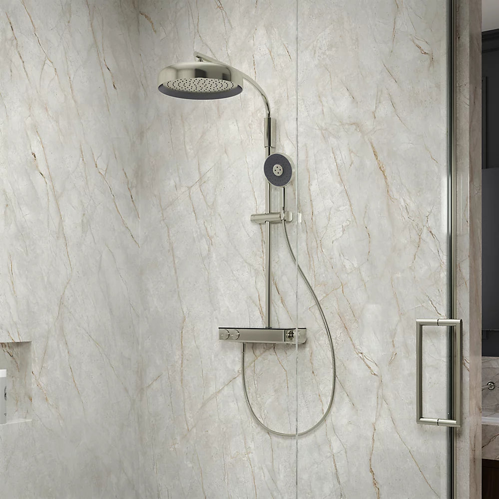 Kohler Two-way exposed thermostatic valve with shower column for rainhead and handshower