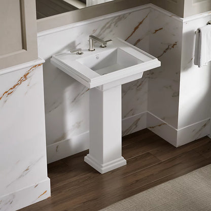 Kohler 24" square pedestal bathroom sink