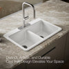 Kohler Riverby® 33" top-mount double-bowl kitchen sink