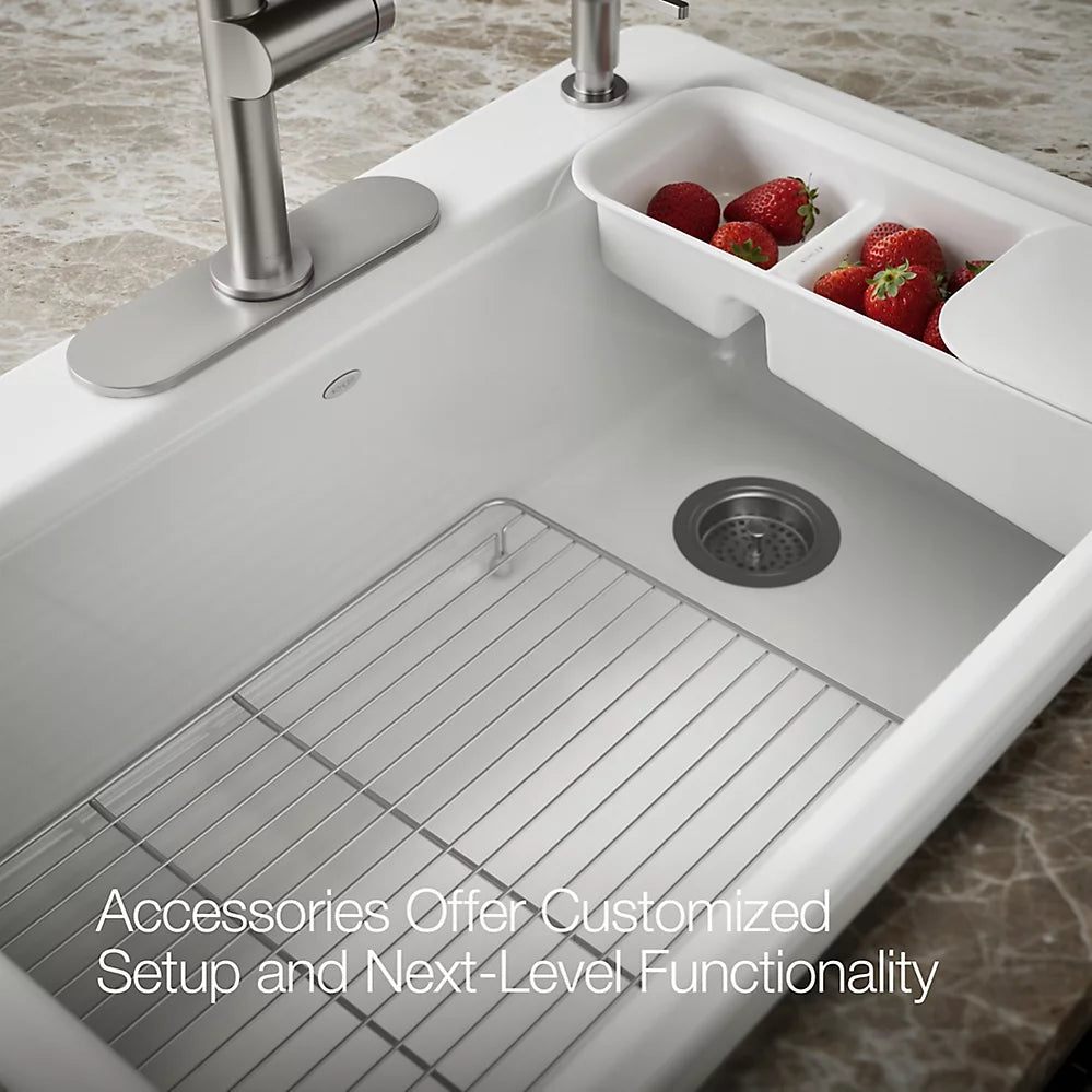 Kohler Riverby® 33" top-mount single-bowl workstation kitchen sink