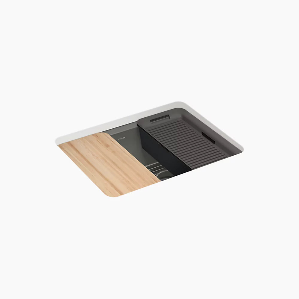 Kohler 25" undermount single-bowl workstation kitchen sink