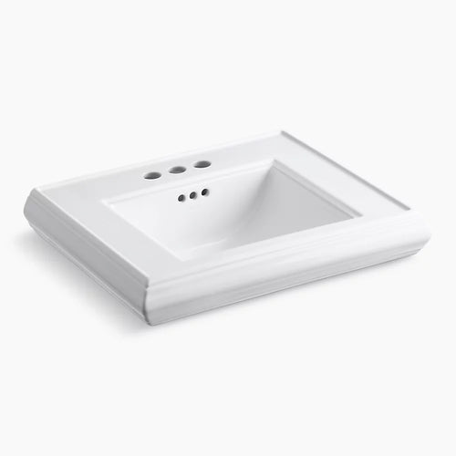Kohler Pedestal/console table bathroom sink basin with 4" centerset faucet holes