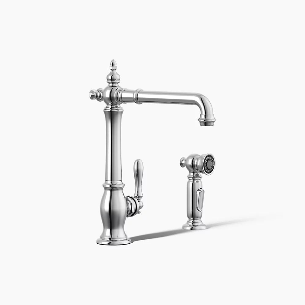 Kohler Artifacts® Single-handle kitchen sink faucet with side sprayer