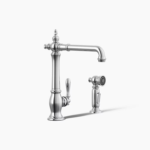 Kohler Artifacts® Single-handle kitchen sink faucet with side sprayer