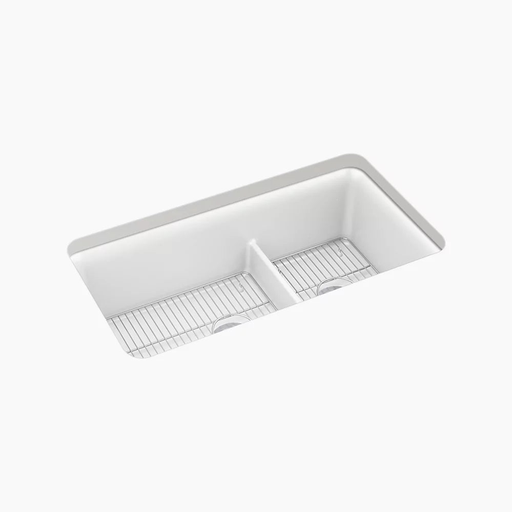 Kohler Smart Divide® 33-1/2" undermount double-bowl kitchen sink