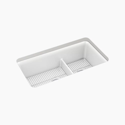 Kohler Smart Divide® 33-1/2" undermount double-bowl kitchen sink