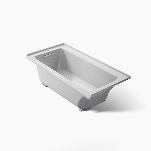 Kohler Archer 60" x 30" alcove Heated BubbleMassage air bath with Bask heated surface, left drain