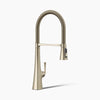 Kohler Graze® Semi-professional kitchen sink faucet with three-function sprayhead