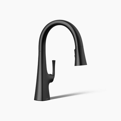 Kohler Graze® Pull-down kitchen sink faucet with three-function sprayhead