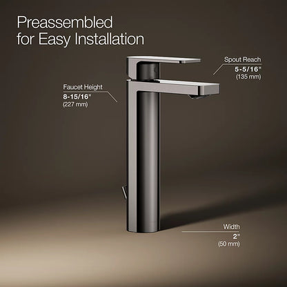 Parallel® Tall single-handle bathroom sink faucet, 1.2 gpm