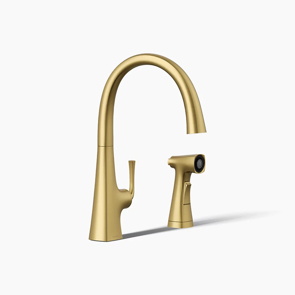 Kohler Graze® Single-handle kitchen sink faucet with two-function side sprayer