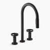 Kohler Billet® Touchless pull-down kitchen sink faucet with two-function sprayhead