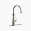 Kohler Pull-down kitchen sink faucet with three-function sprayhead