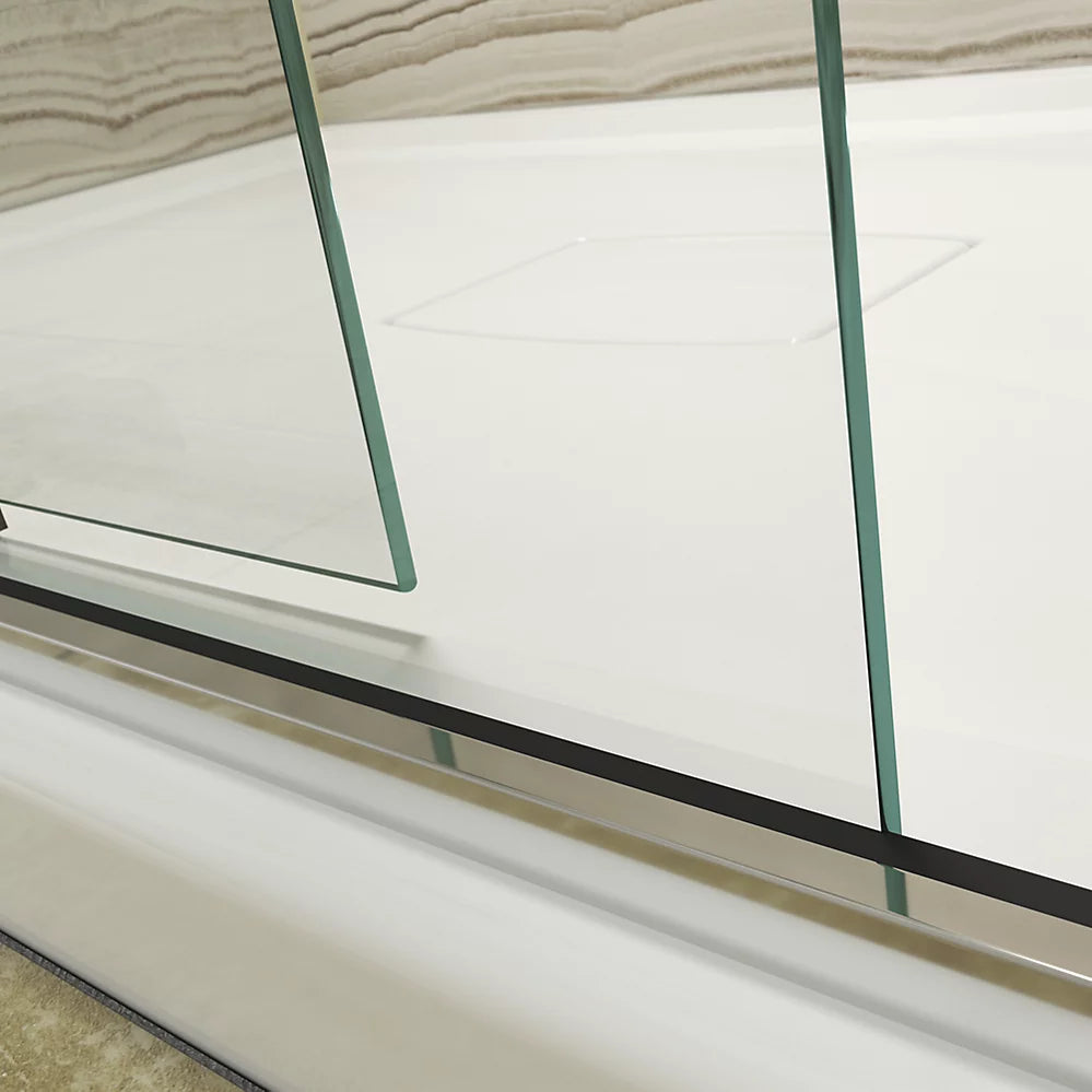 Kohler Levity Sliding shower door, 74" H x 43-5/8 - 47-5/8" W, with 1/4" thick Crystal Clear glass