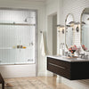 Kohler Frameless sliding bath door, 61-9/16" H x 56-5/8 - 59-5/8" W, with 5/16"-thick Crystal Clear glass