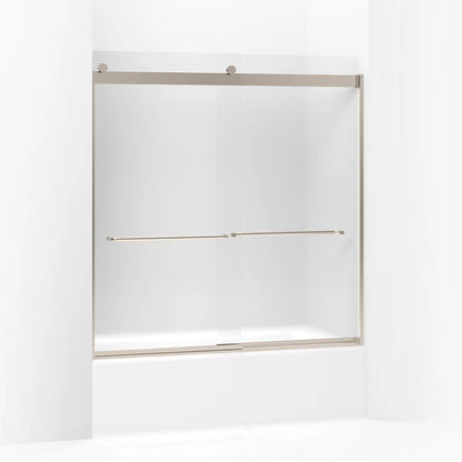 Kohler Sliding bath door, 62" H x 56-5/8 - 59-5/8" W, with 1/4" thick Frosted glass