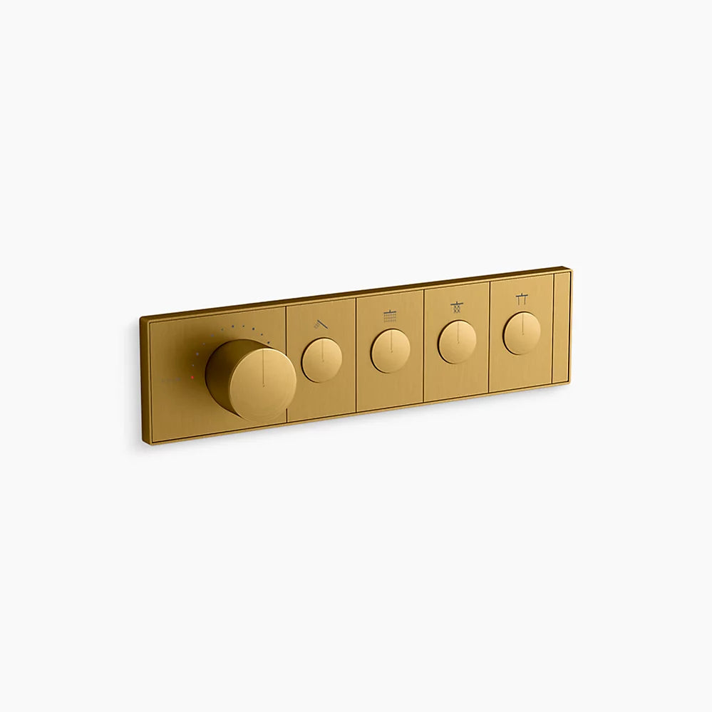 Kohler Four-outlet recessed mechanical thermostatic valve control
