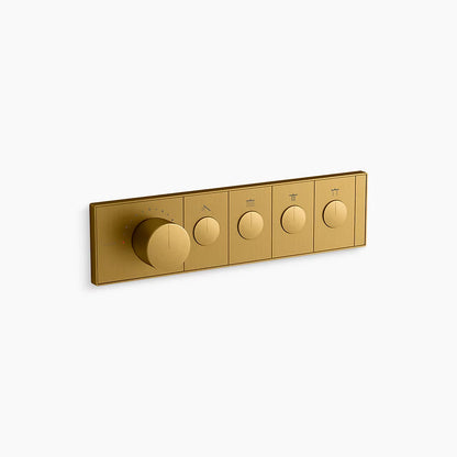 Kohler Four-outlet recessed mechanical thermostatic valve control