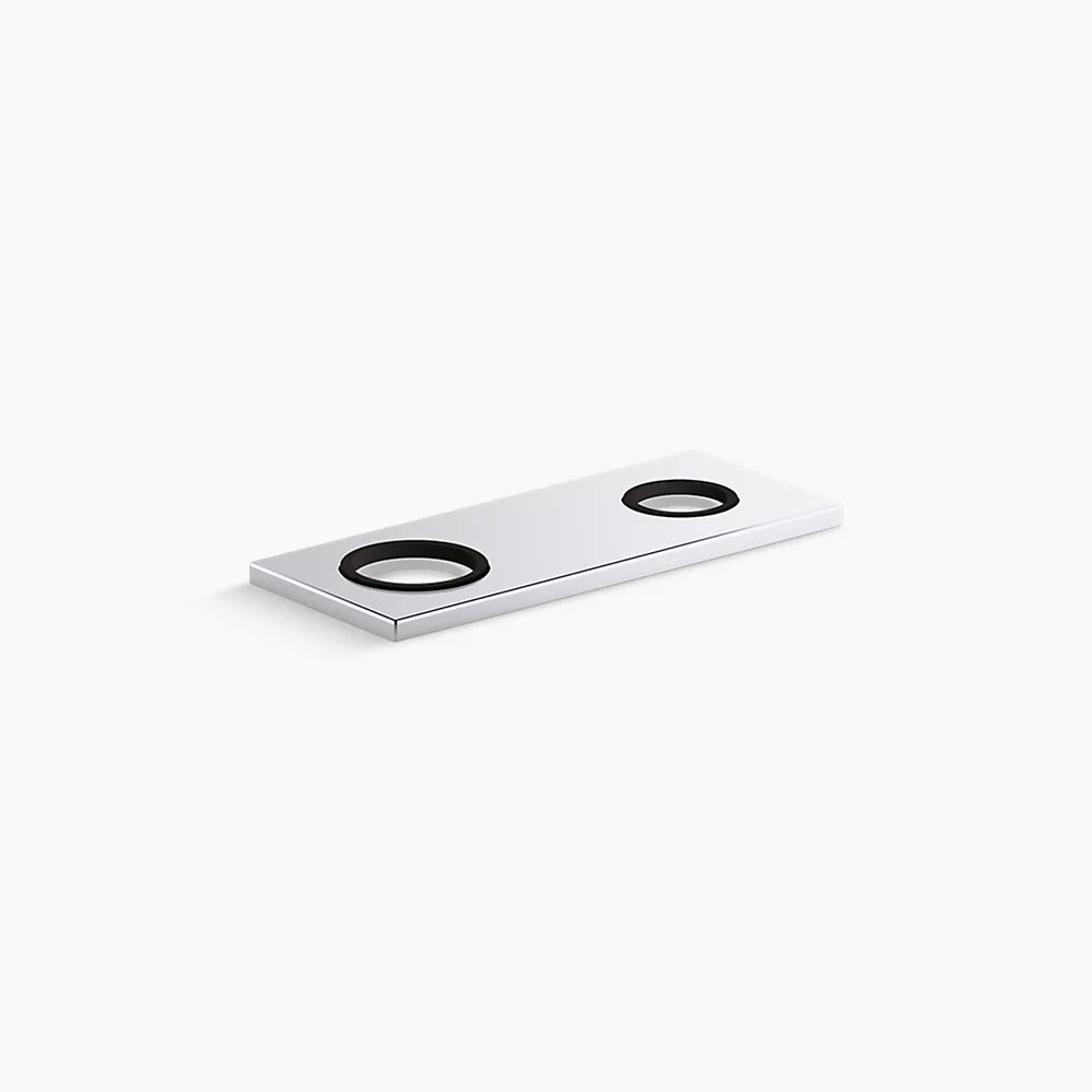 Kohler 4" two-hole escutcheon plate for Insight™ and Kinesis® lavatory faucets and soap dispensers