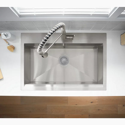 Kohler 33" top-/undermount single-bowl kitchen sink kit
