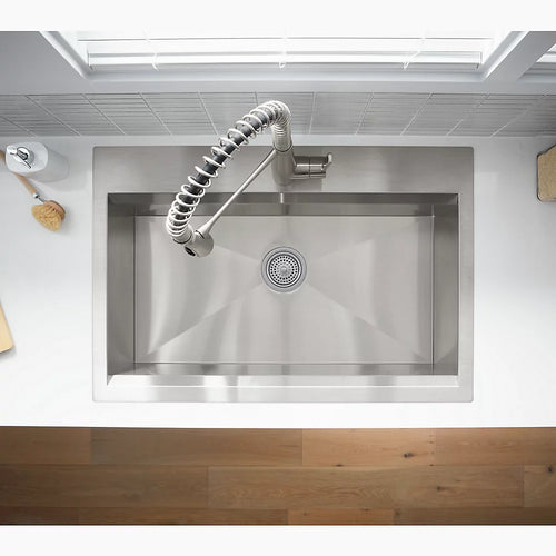 Kohler 33" top-/undermount single-bowl kitchen sink kit