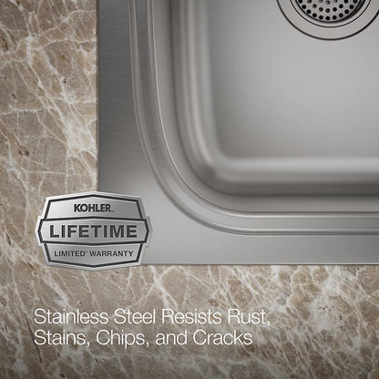 Kohler Verse™  33" top-/undermount double-bowl kitchen sink